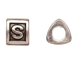Authentic Pandora “S” Triangle Block Charm